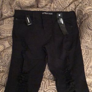 Express black mid rise legging jeans size 10